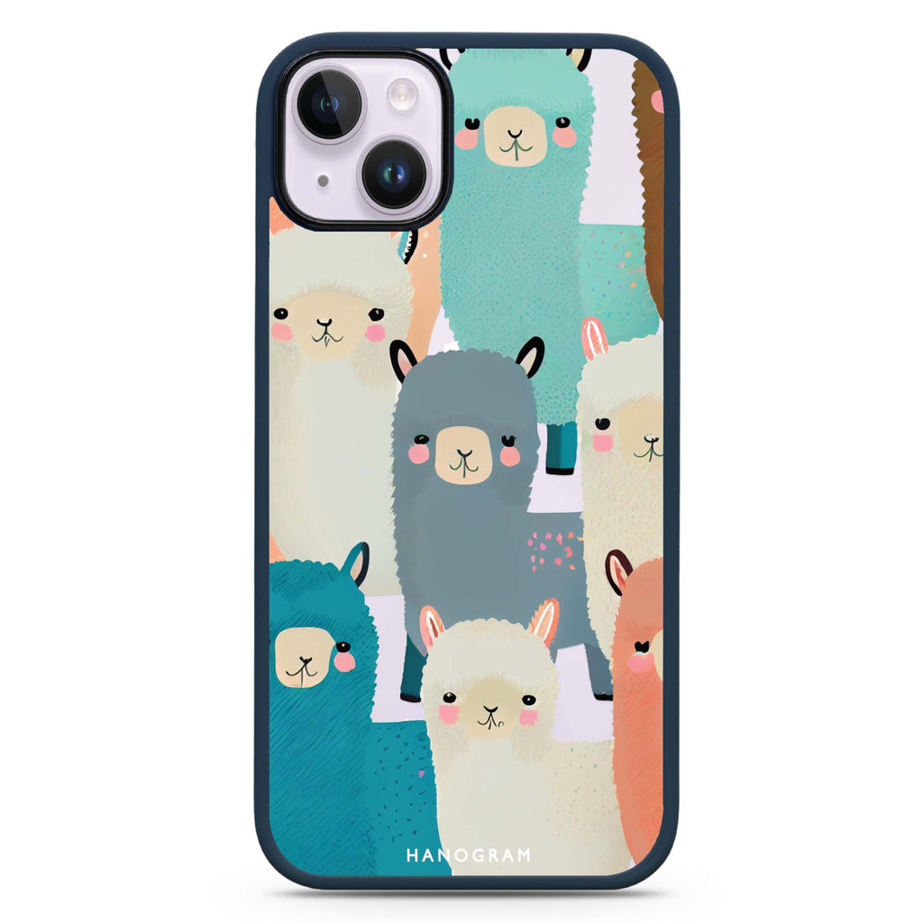 Cute Alpaca iPhone 15 Plus Impact Guard Bumper Case