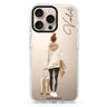 Weekend Stroll custom name iPhone 16/15/14 Pro Max & Pro ultra clear case typography design, front product view