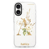 Golden Floral Monogram MagSafe Compatible Ultra Clear Case