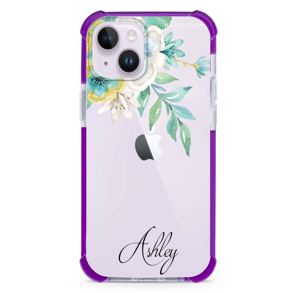 Watercolor Flowers iPhone 15 Plus Ultra Shockproof Case