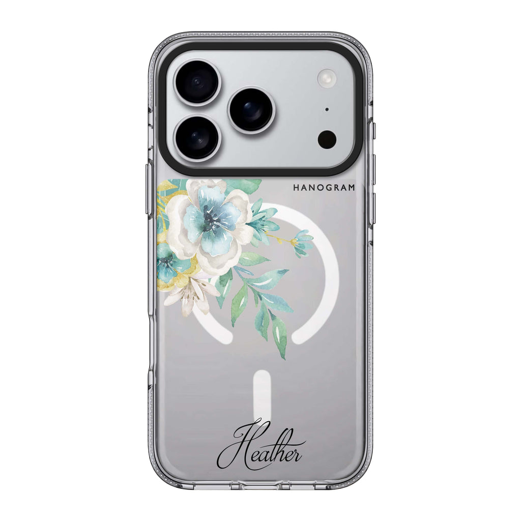 Watercolor Flowers personalized name flower floral watercolor iPhone 17 Pro Max ultra clear case