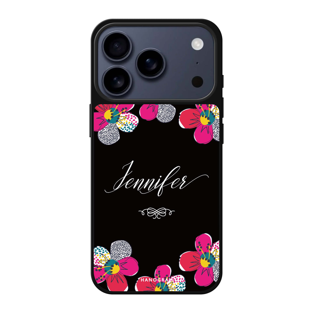 Stunning Floral personalized name spring flower floral iPhone 17 Pro Max mirror case