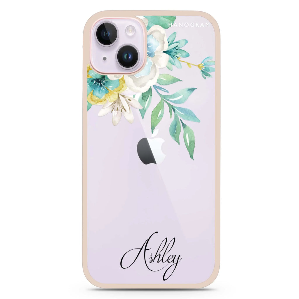 Watercolor Flowers iPhone 15 Impact Guard Bumper Case