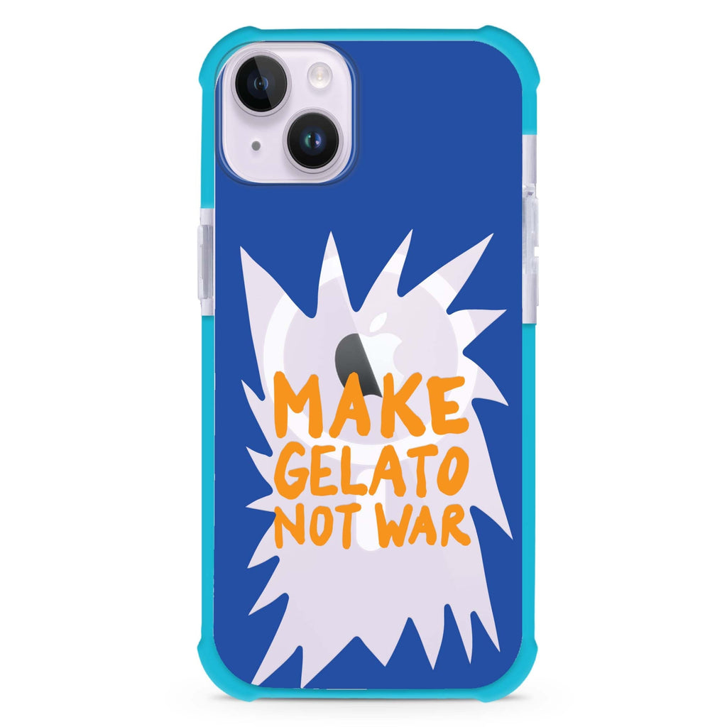 Make Gelato Not War iPhone 15 Plus MagSafe Compatible Ultra Shockproof Case