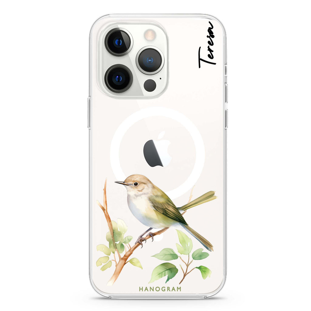 Warbler Whisper iPhone 14 Pro MagSafe Compatible Ultra Clear Case