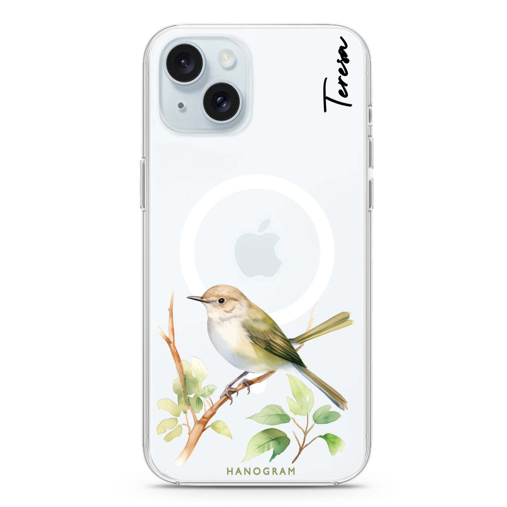 Warbler Whisper iPhone 15 Plus MagSafe Compatible Ultra Clear Case