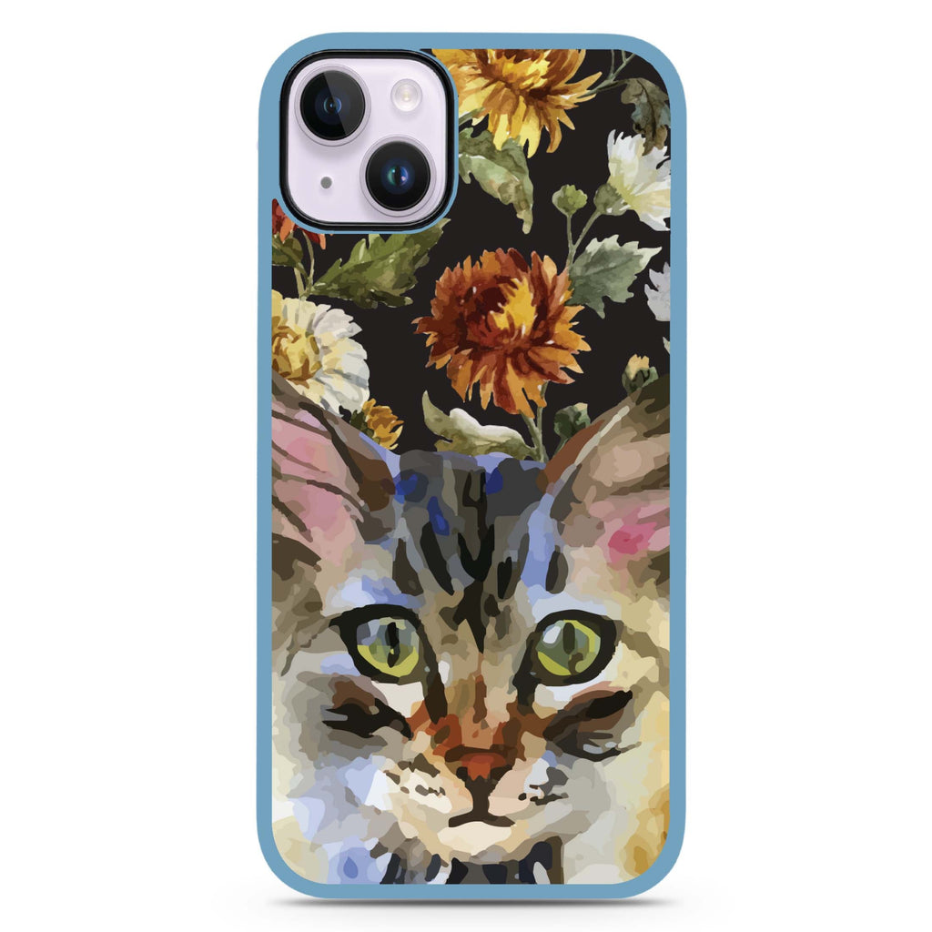Watercolour Cat iPhone 15 Plus Impact Guard Bumper Case