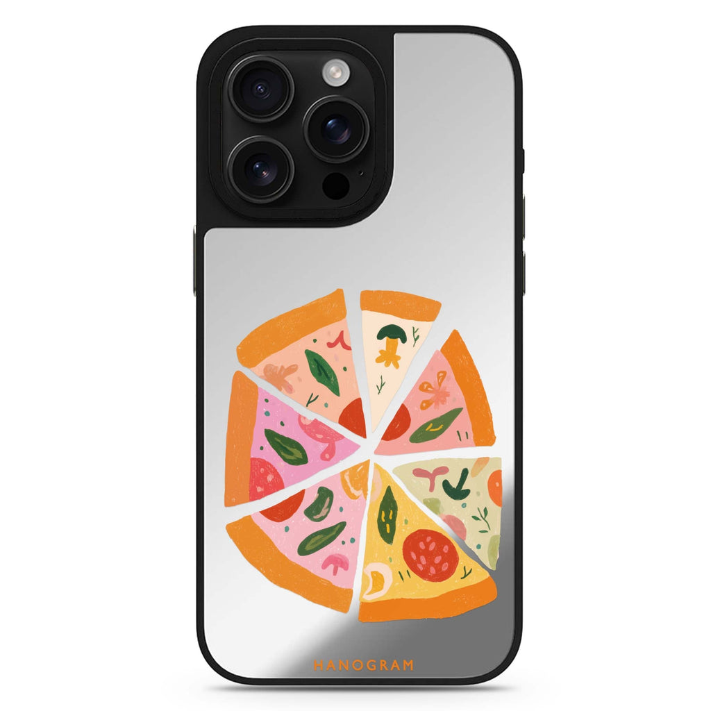 Pastel Pizza Dream MagSafe compatible mirror case for iPhone 16/15/14 Pro Max and Pro, main view