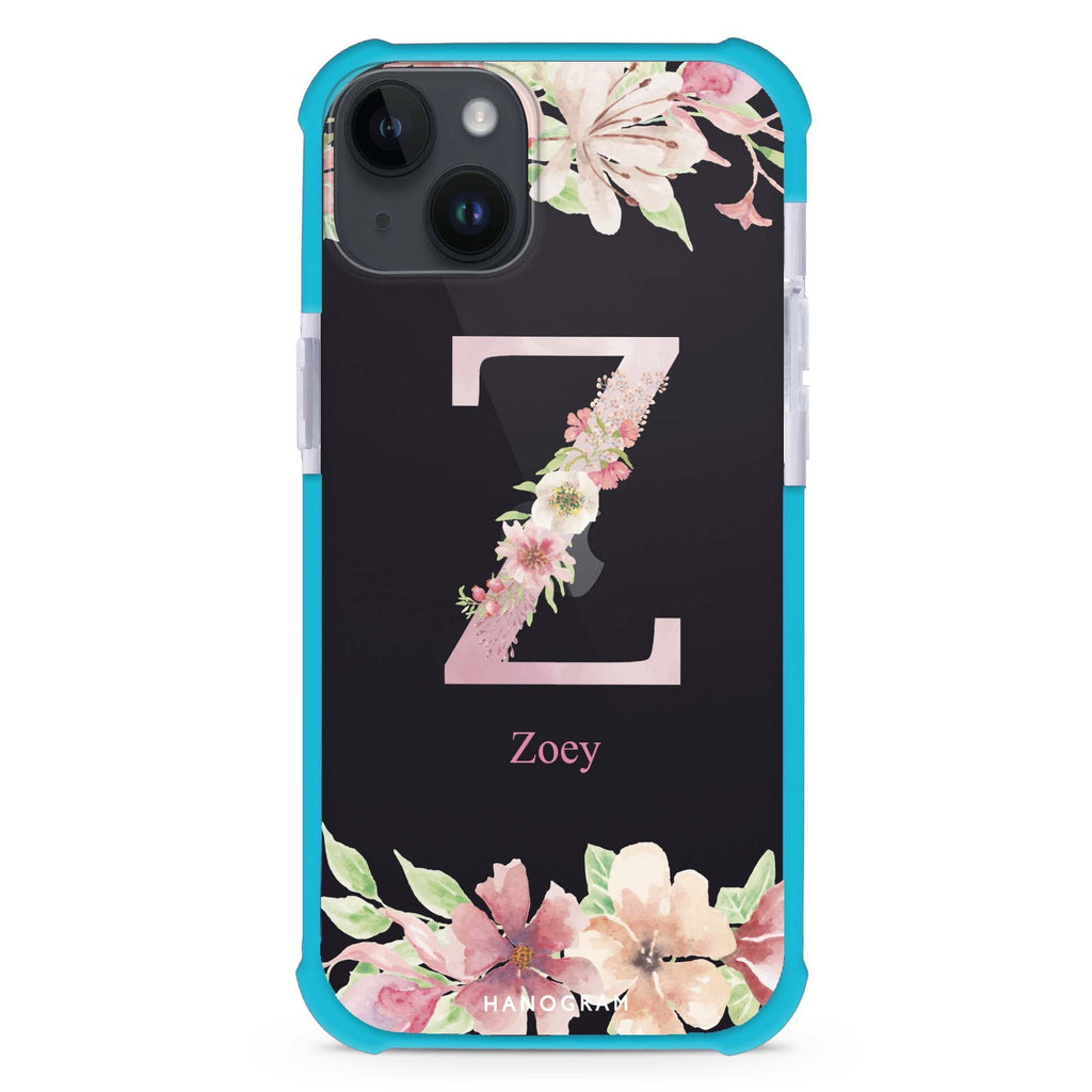 Monogram & Floral iPhone 15 Plus Ultra Shockproof Case
