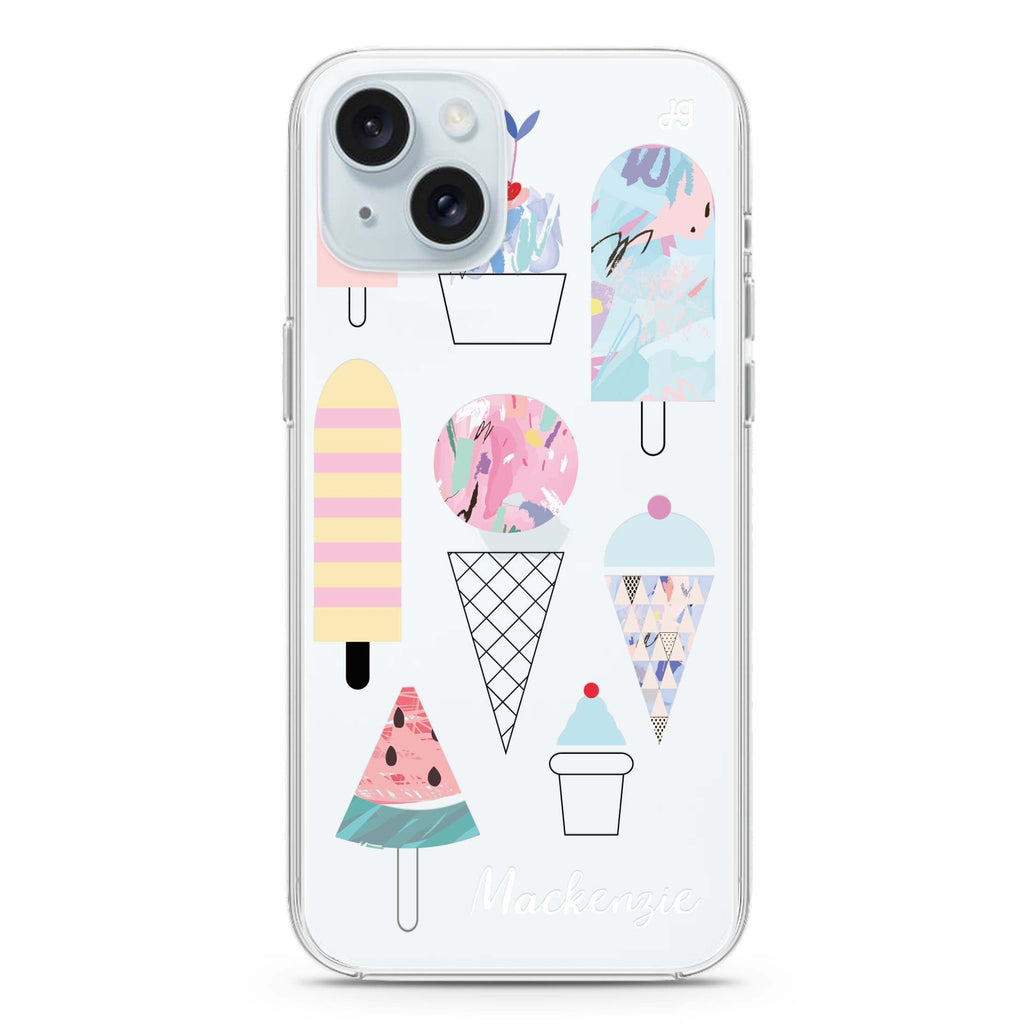Artistic Ice cream II iPhone 15 plus Ultra Clear Case
