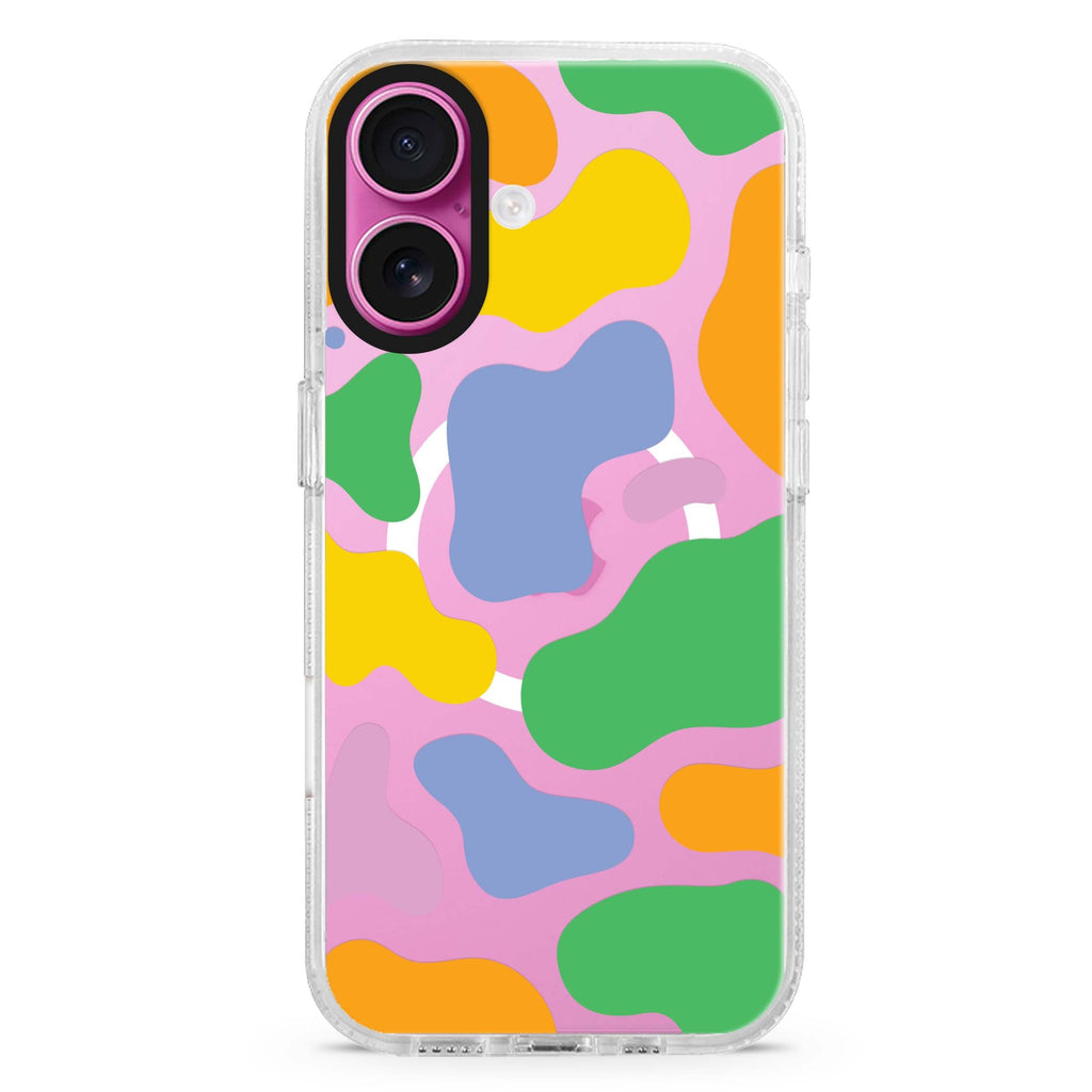 Abstract Doodles MagSafe Compatible iPhone 16 Ultra Clear Case - Personalized and Stylish Protection