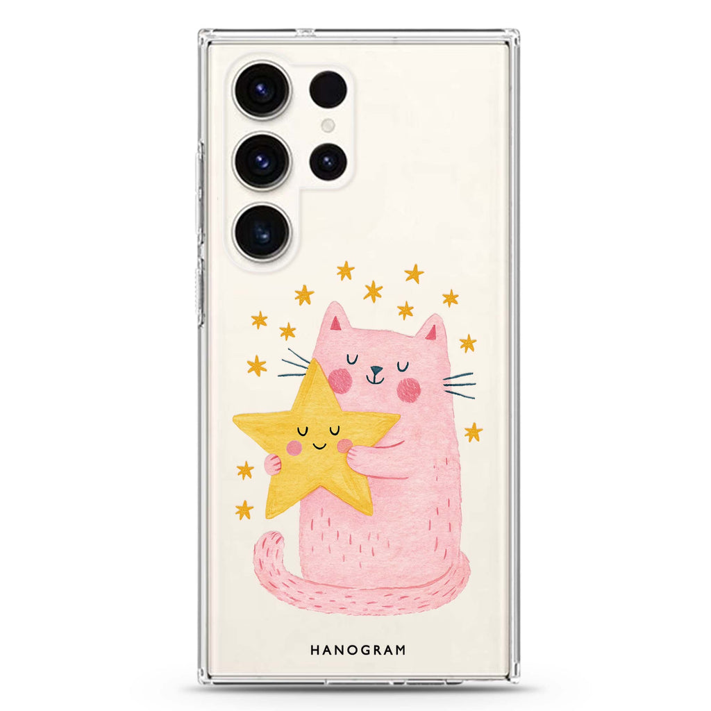 A Star in My Paws Samsung Galaxy Ultra Clear Case — front view