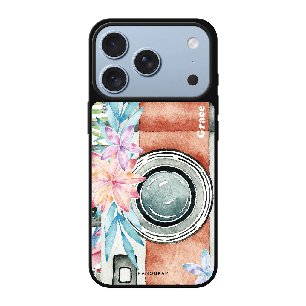 Watercolor Camera personalized name watercolor iPhone 18 Pro Max mirror case