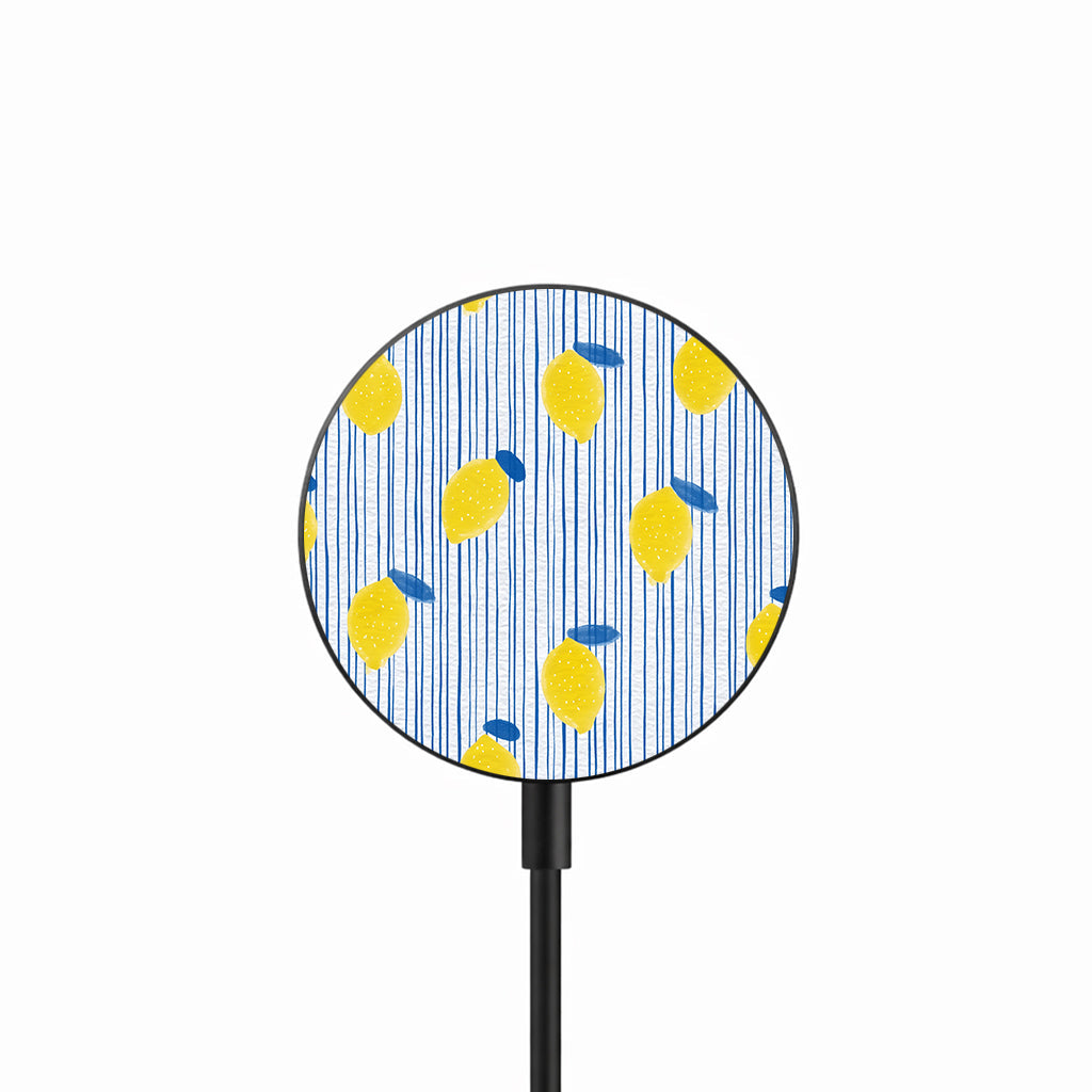 Lemon Stripe Fresh 25W Qi2.2 magnetic wireless charger front view