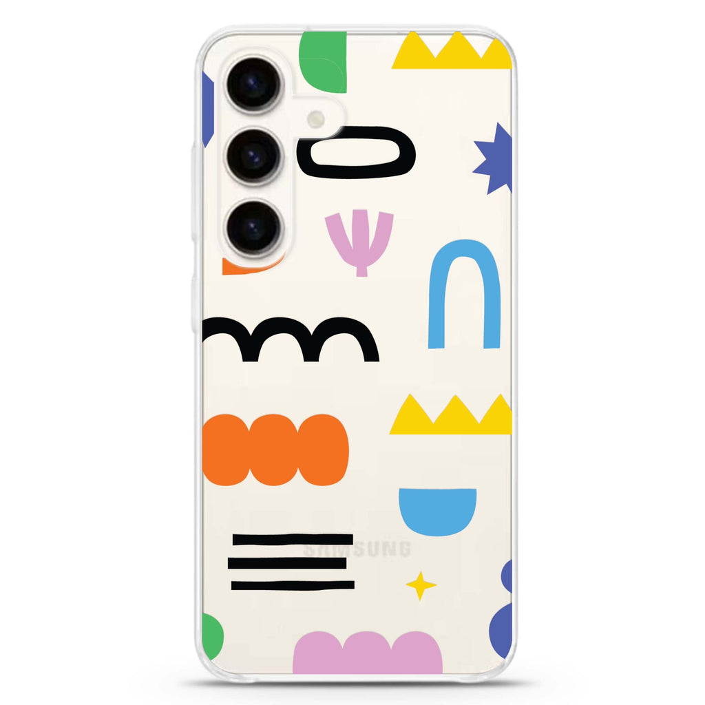 Abstract Doodles Pattern Samsung Galaxy Ultra Clear Case