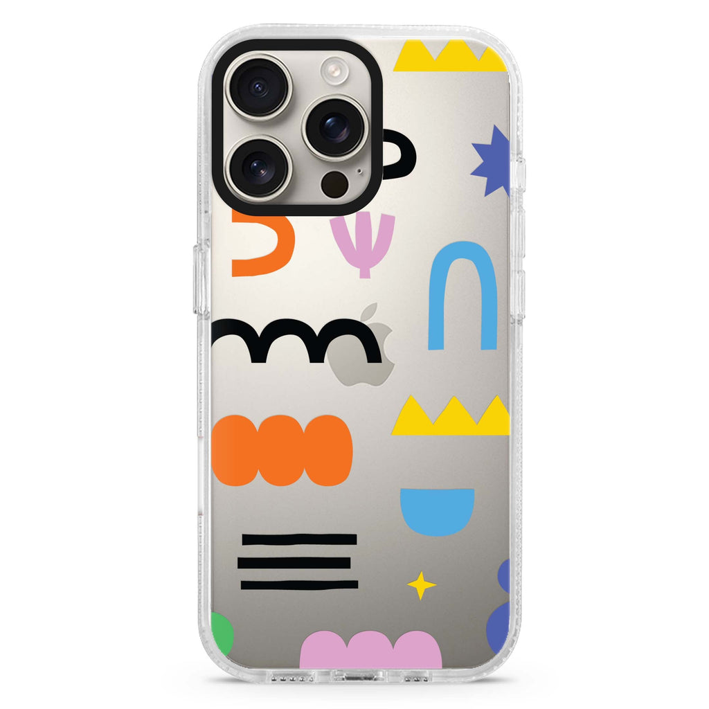 Abstract Doodles Pattern iPhone 16 Pro & 16 Pro Max Case - Personalized and Stylish Protection