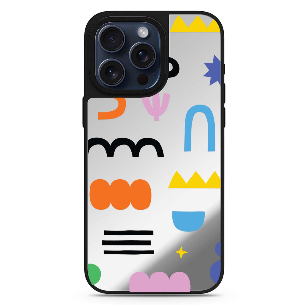 Abstract Doodles Pattern #1 MagSafe compatible mirror case for iPhone 16/15/14 Pro Max and Pro, main view