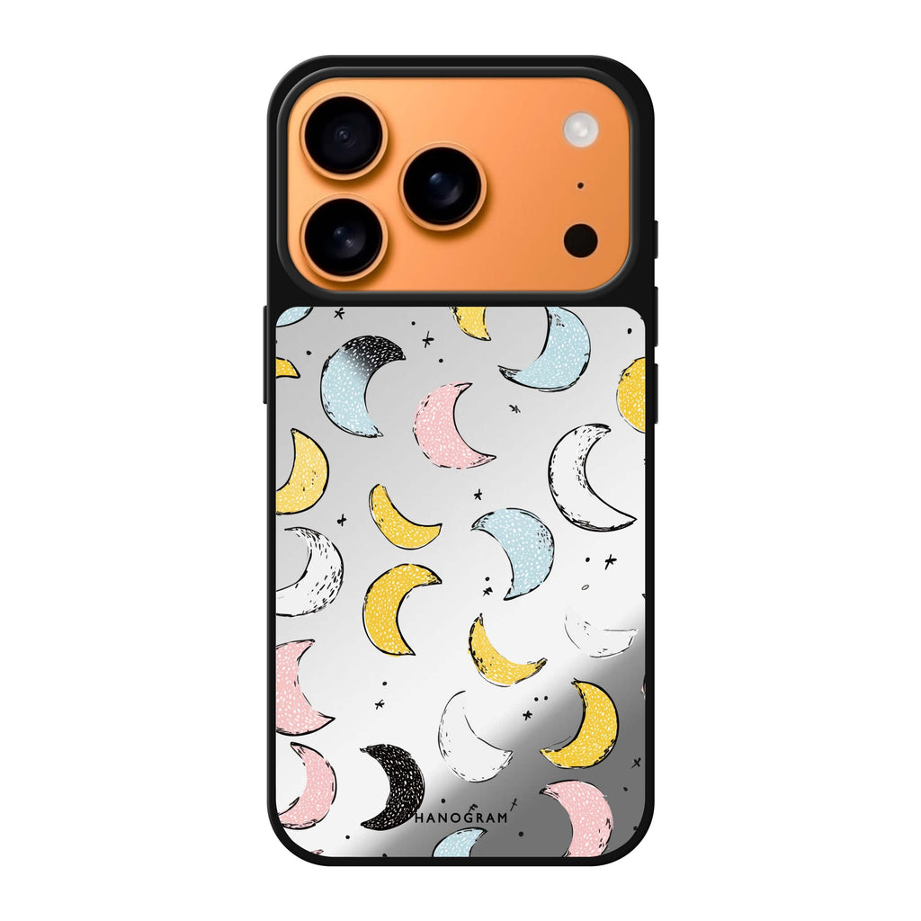 Dreamy Moon Doodles moon celestial doodle iPhone 17 Pro Max mirror case