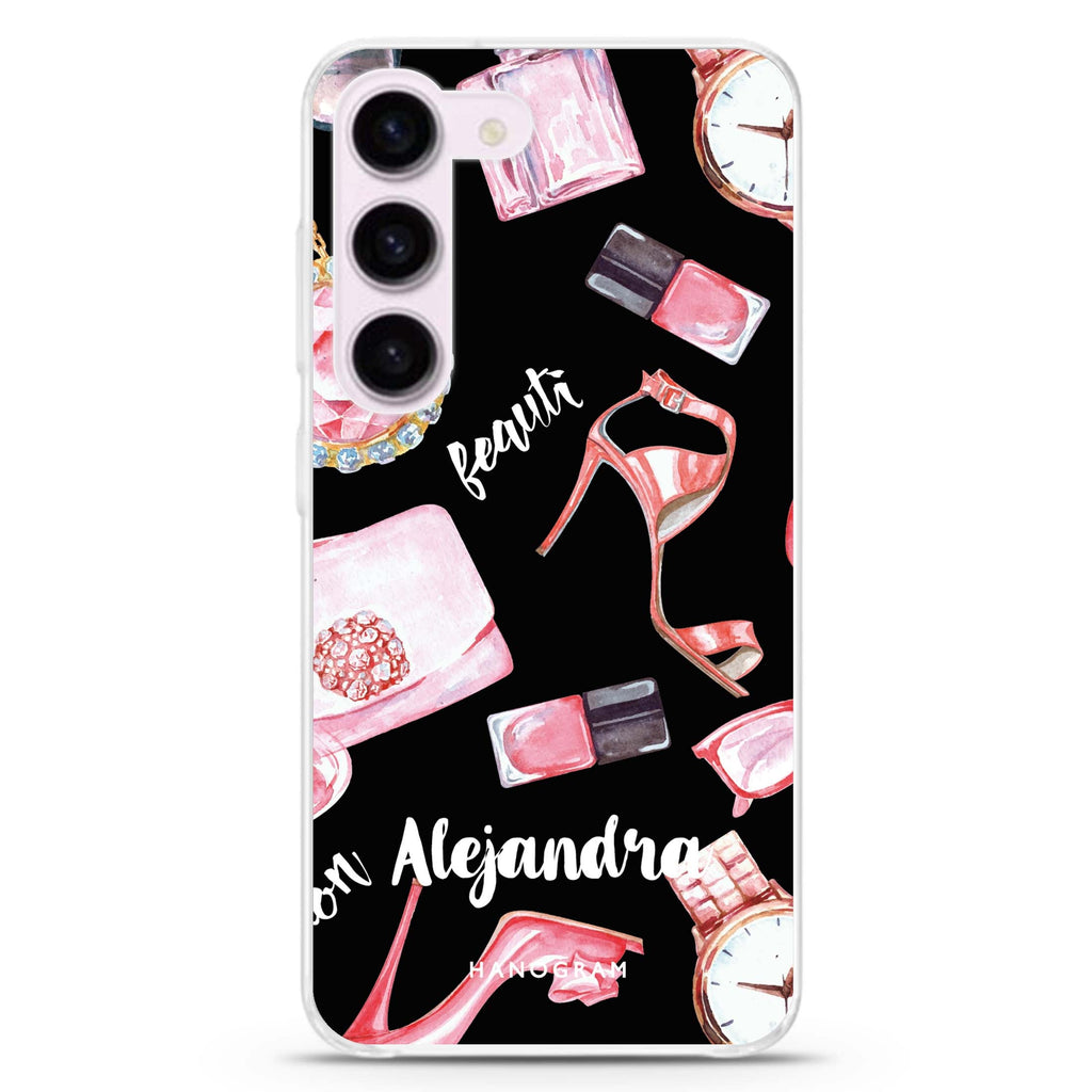 Fashion Sets personalized ultra-clear case for Samsung Galaxy S23/S22, front view