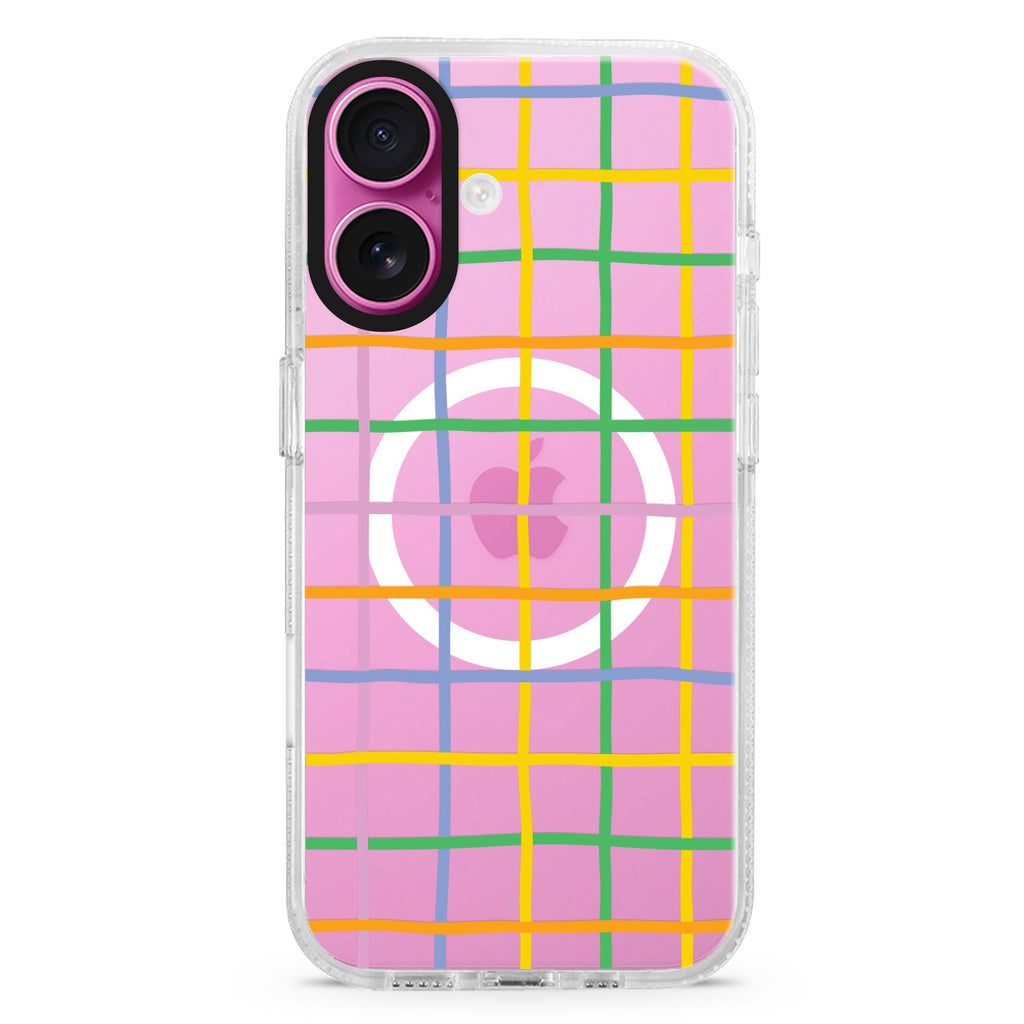 Abstract Doodles Pattern MagSafe Compatible iPhone 16 Ultra Clear Case - Personalized and Stylish Protection