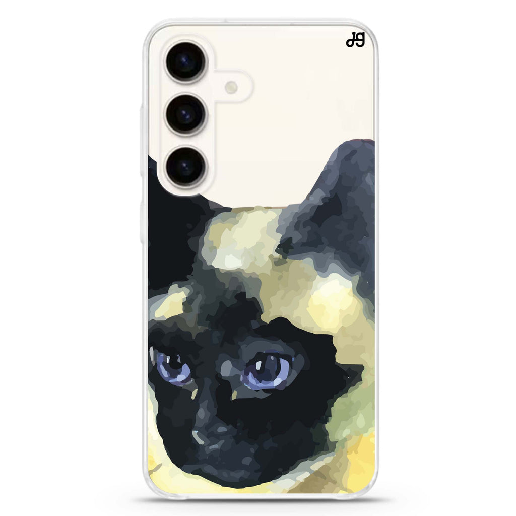 Watercolour Cat Samsung Galaxy Ultra Clear Case