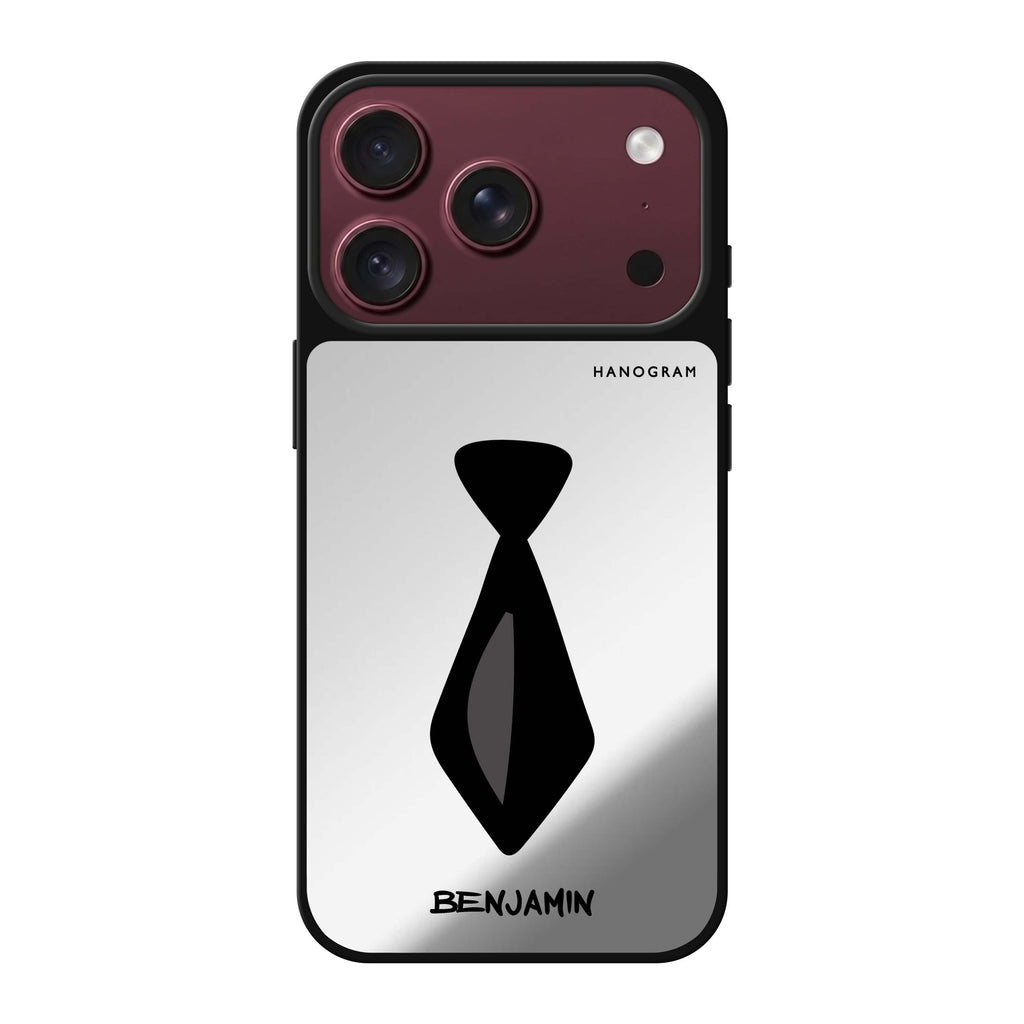 Tie personalized name iPhone 18 Pro Max mirror case