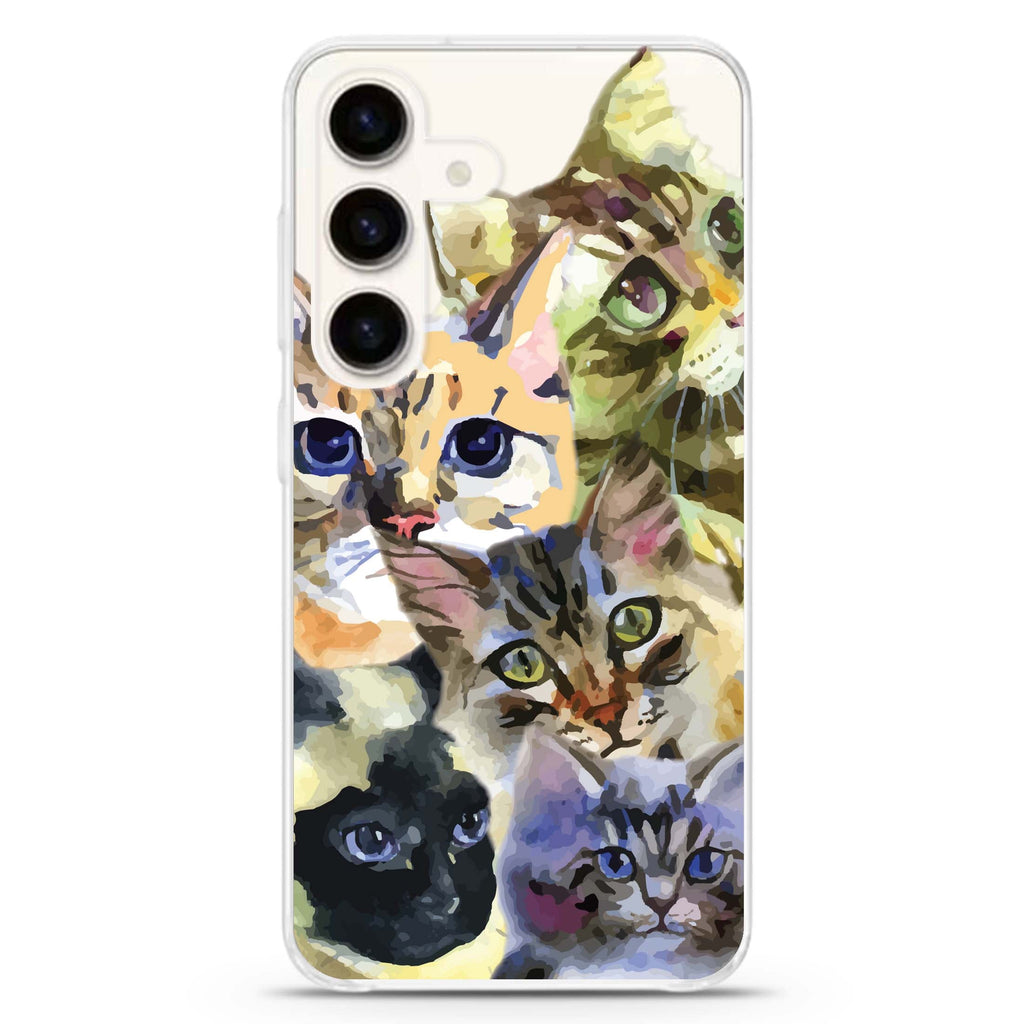 Watercolour Cat Samsung Galaxy Ultra Clear Case