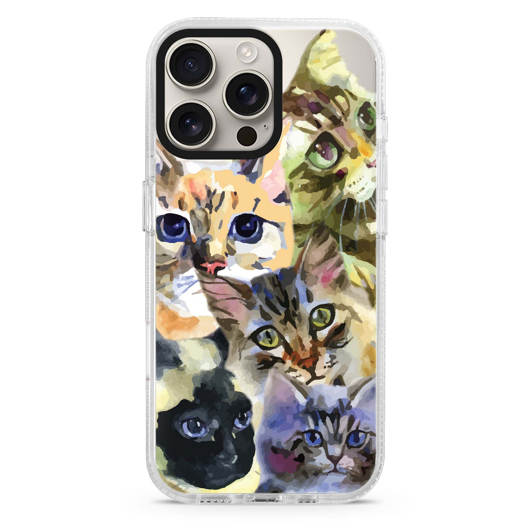Watercolour Cat iPhone 16 Pro & 16 Pro Max Case - Personalized and Stylish Protection