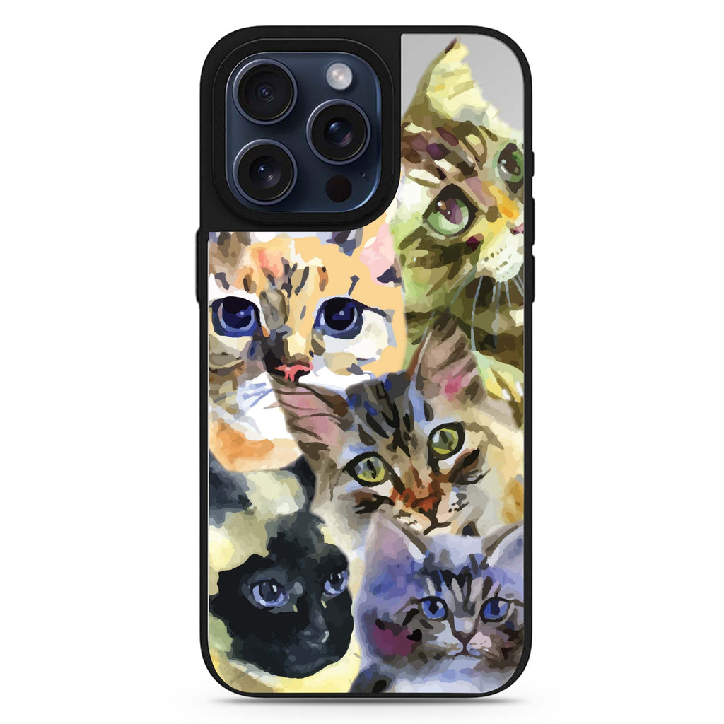 Watercolour Cat #4 MagSafe compatible mirror case for iPhone 16/15/14 Pro Max and Pro, main view