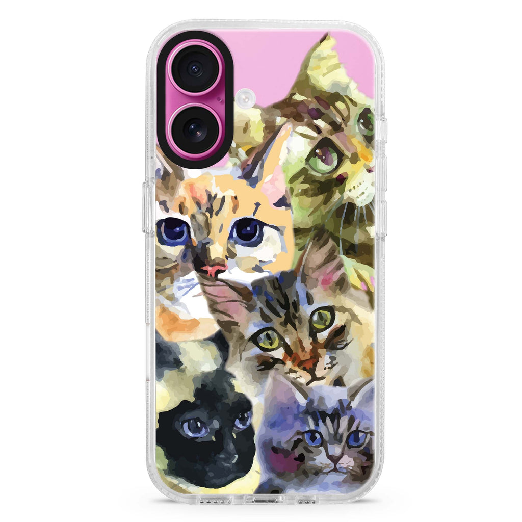Watercolour Cat MagSafe Compatible iPhone 16 Ultra Clear Case - Personalized and Stylish Protection