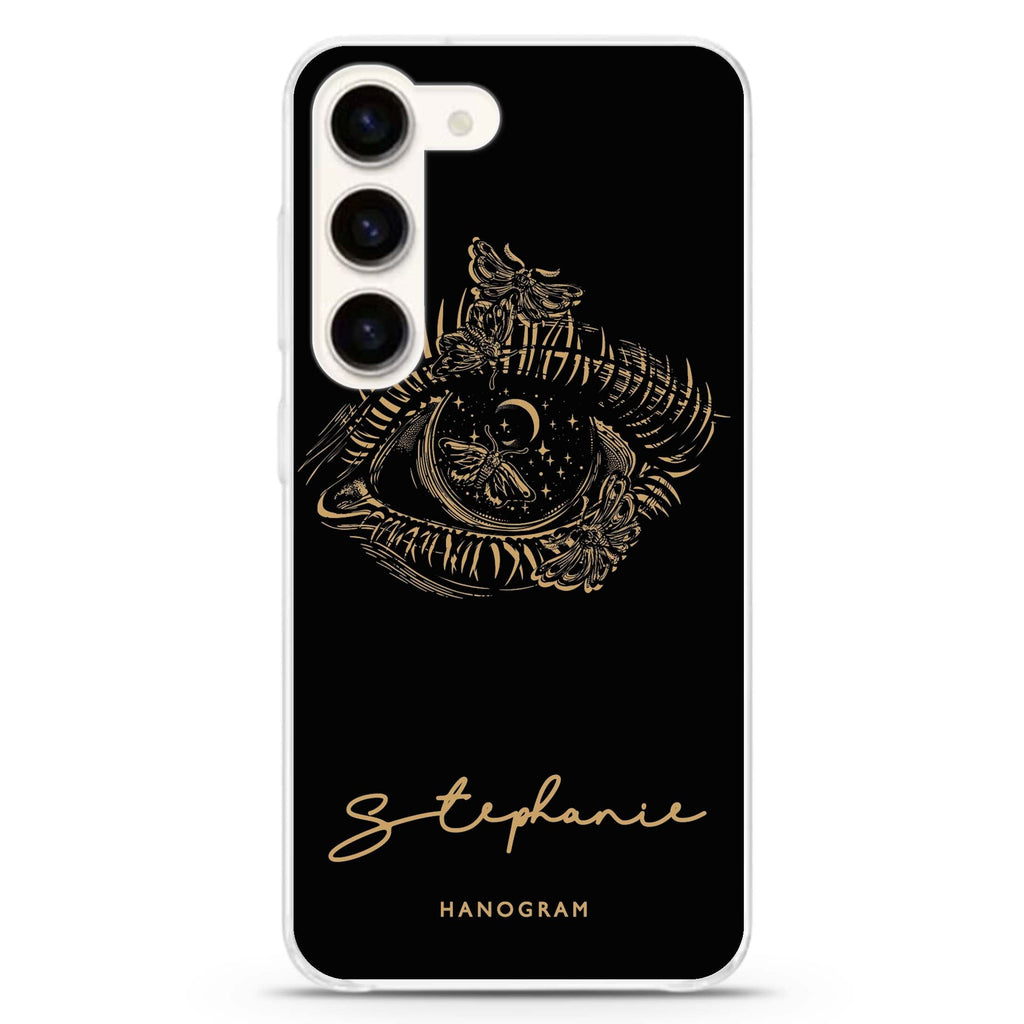 Impressive Eye II personalized ultra-clear case for Samsung Galaxy S23/S22, front view