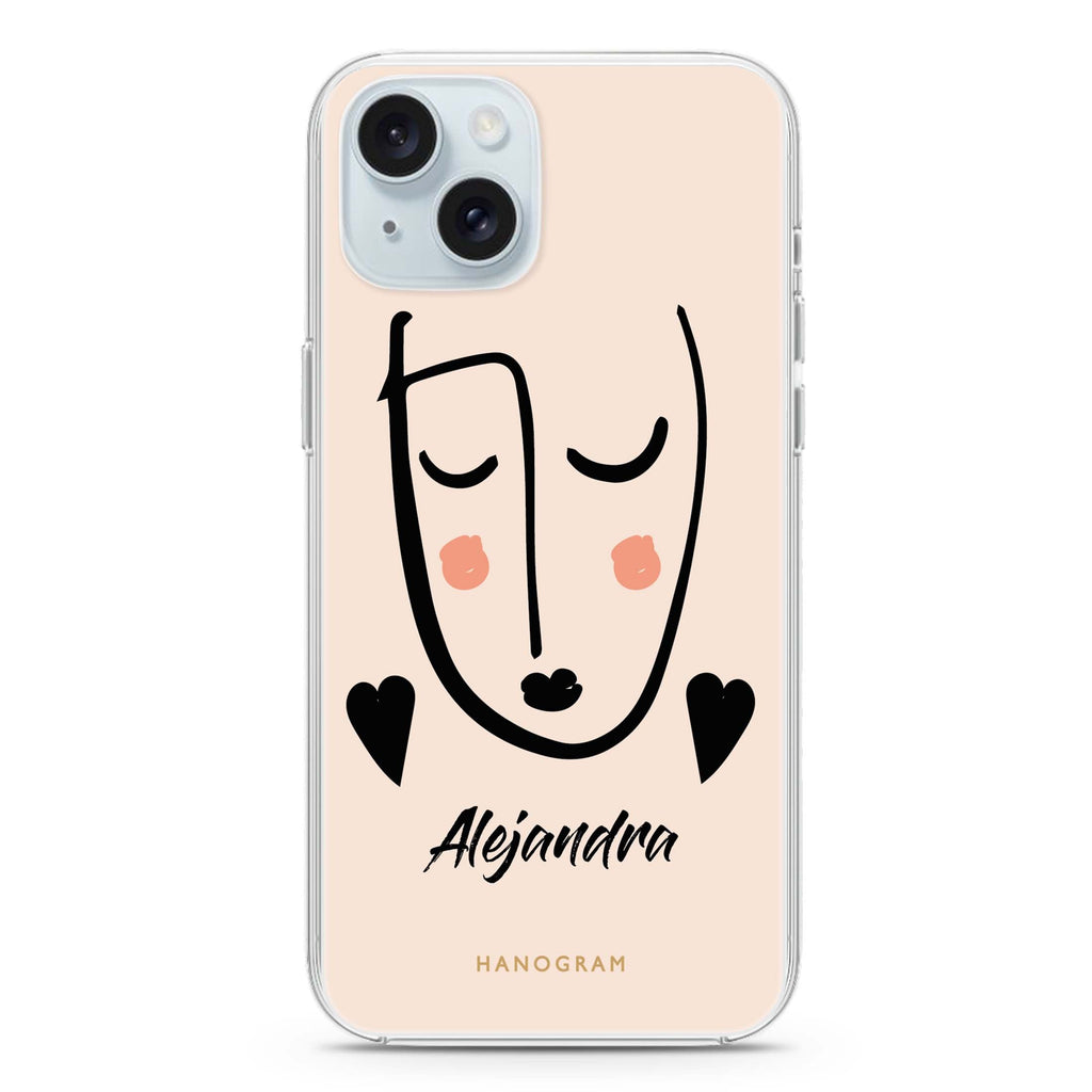 Lovely Face iPhone 15 plus Ultra Clear Case