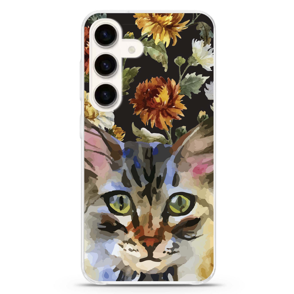 Watercolour Cat Samsung Galaxy Ultra Clear Case