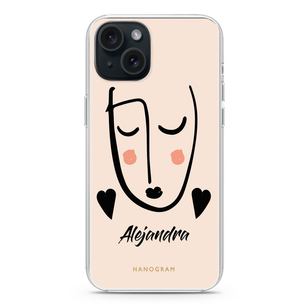 Lovely Face iPhone 15 Plus MagSafe Compatible Ultra Clear Case