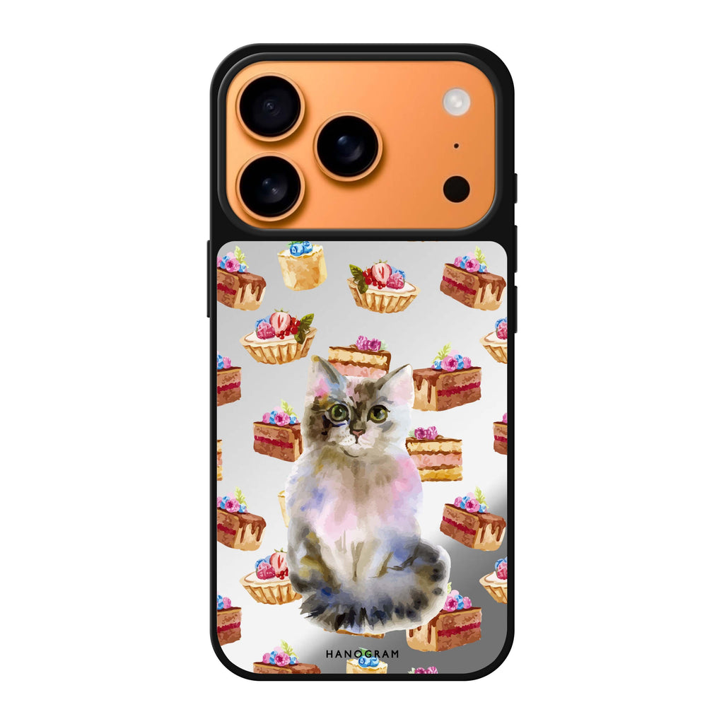 Watercolour Cat #6 cat animal watercolor iPhone 17 Pro Max mirror case