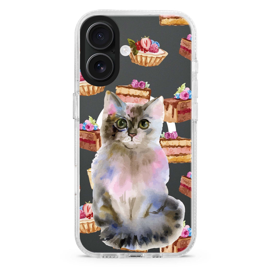 Watercolour Cat MagSafe Compatible iPhone 16 Ultra Clear Case - Personalized and Stylish Protection
