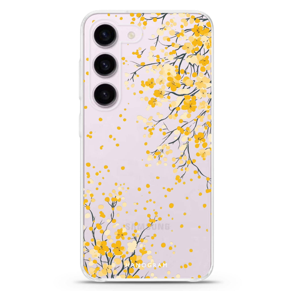 Butter Petals ultra-clear case for Samsung Galaxy S23/S22, front view