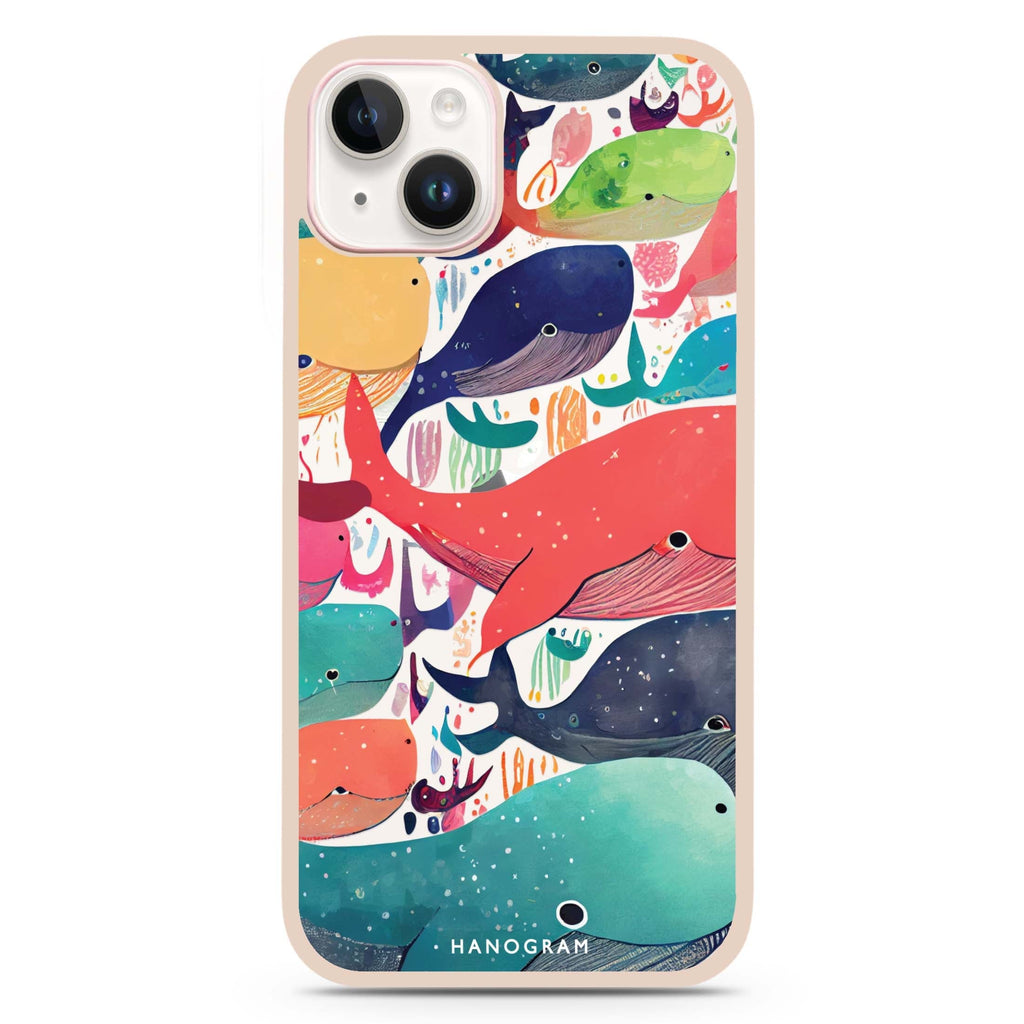 Whale Ocean iPhone 15 Impact Guard Bumper Case