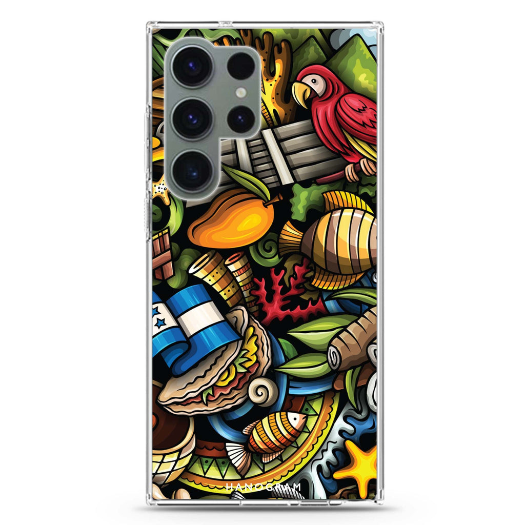 Fantasy Features Samsung Galaxy S26/S25/S24/S23/S22 Ultra ultra clear case, transparent design, main view
