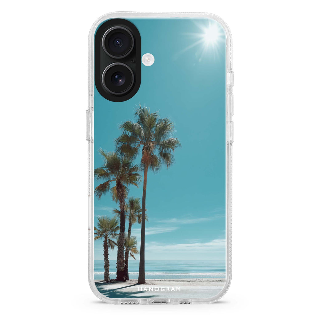 Illusion Shift iPhone 16 and 16 Plus ultra clear case, transparent graphic artwork, front product view