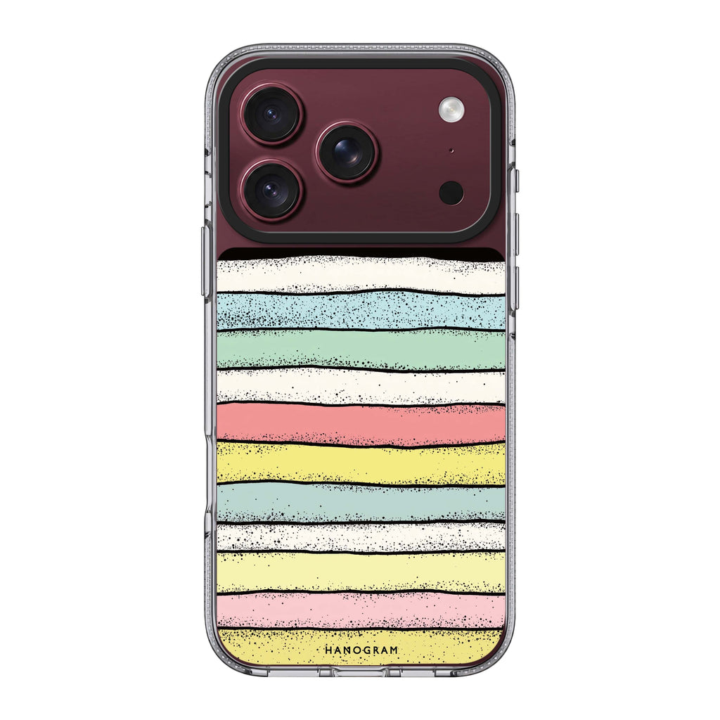 Glitter Stripe Charm Ultra Clear Case