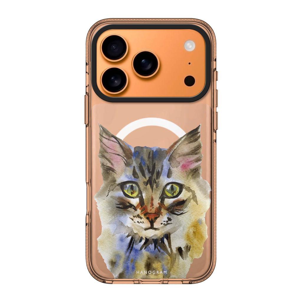 Watercolour Cat Style 7 cat animal watercolor iPhone 17 Pro Max ultra clear case