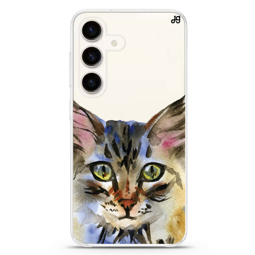 Watercolour Cat Samsung Galaxy Ultra Clear Case