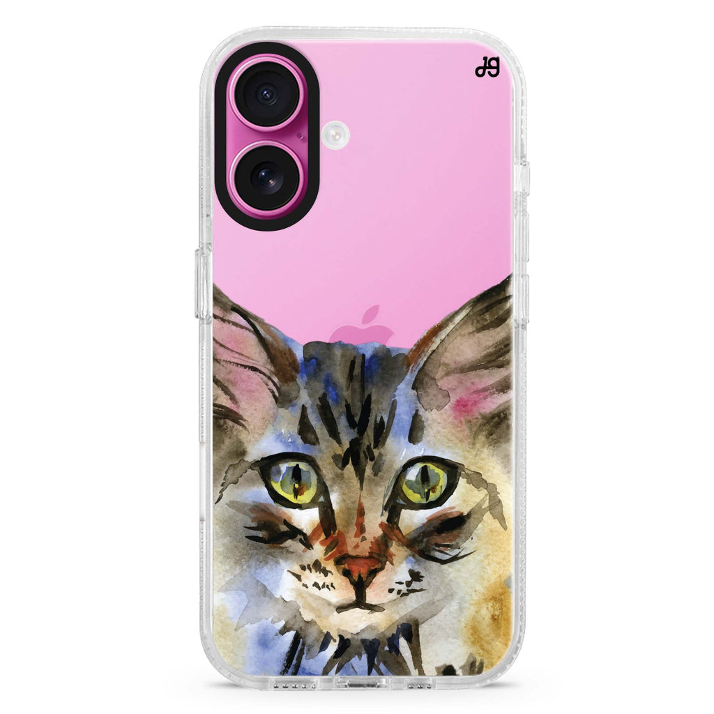 Watercolour Cat iPhone 16 Plus Ultra Clear Case