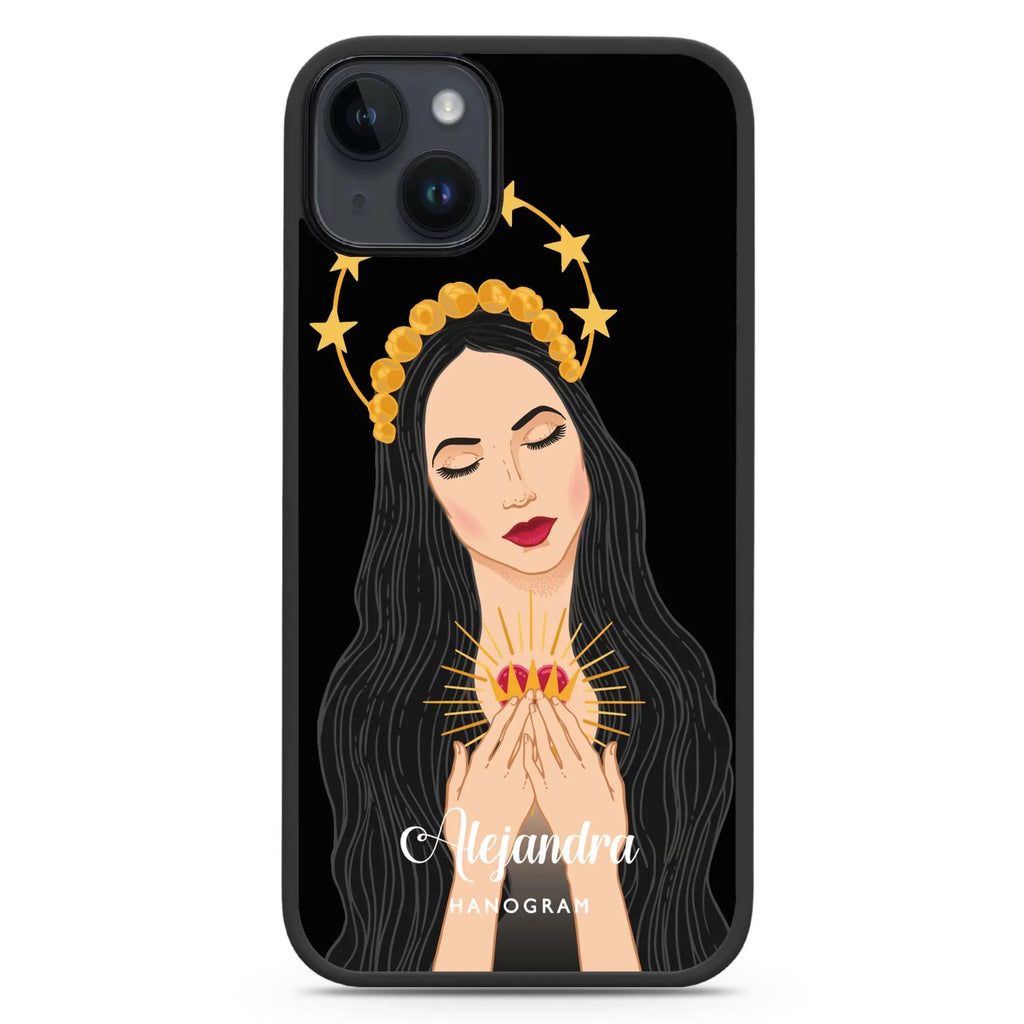 The Virgin Mary iPhone 15 Plus Impact Guard Bumper Case