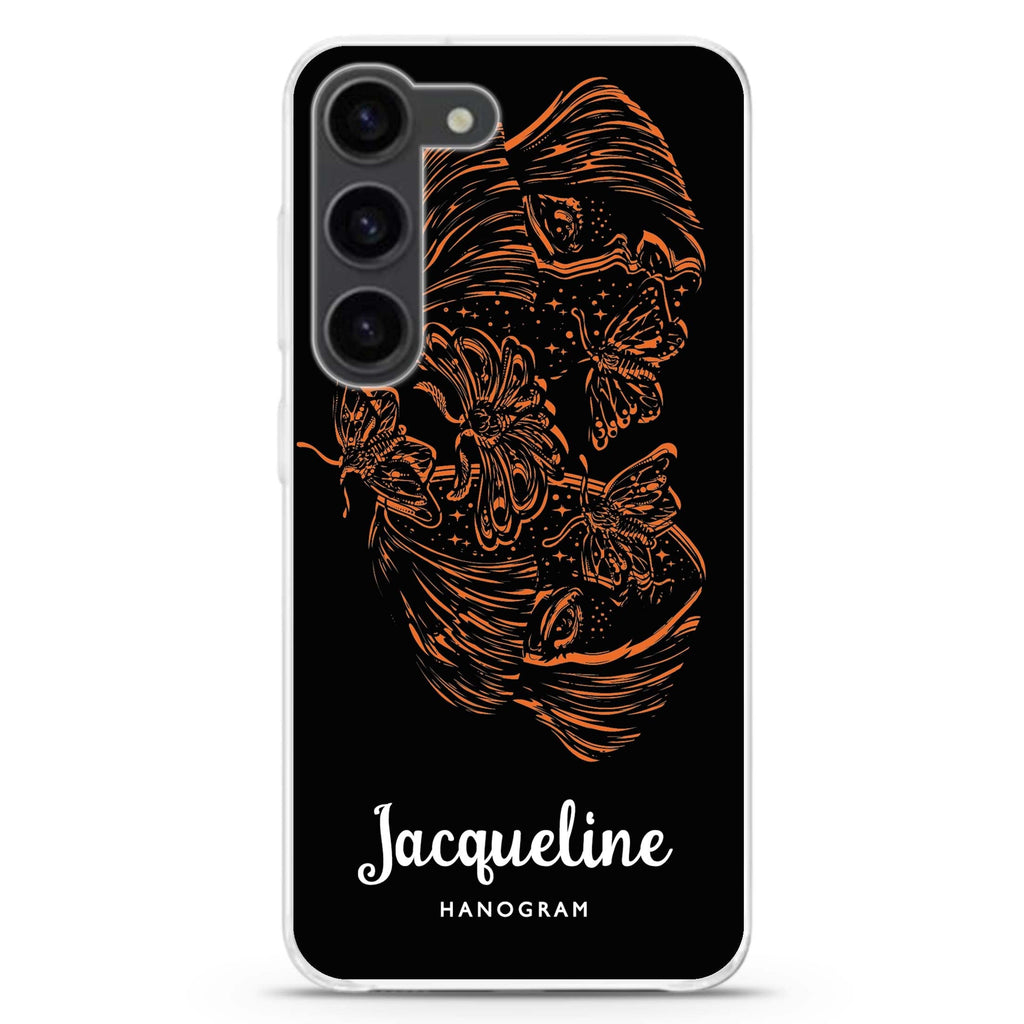 Artistic Face II personalized ultra-clear case for Samsung Galaxy S23/S22, front view