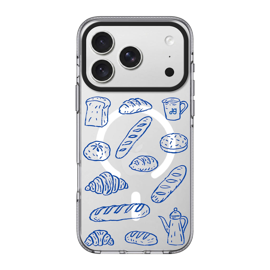Blue Ink Boulangerie iPhone 18 Pro Max Ultra Clear Case - Image 1