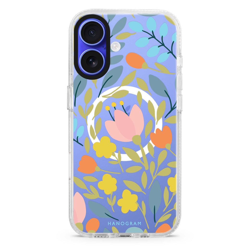 Floral MagSafe Compatible iPhone 16 Ultra Clear Case - Personalized and Stylish Protection