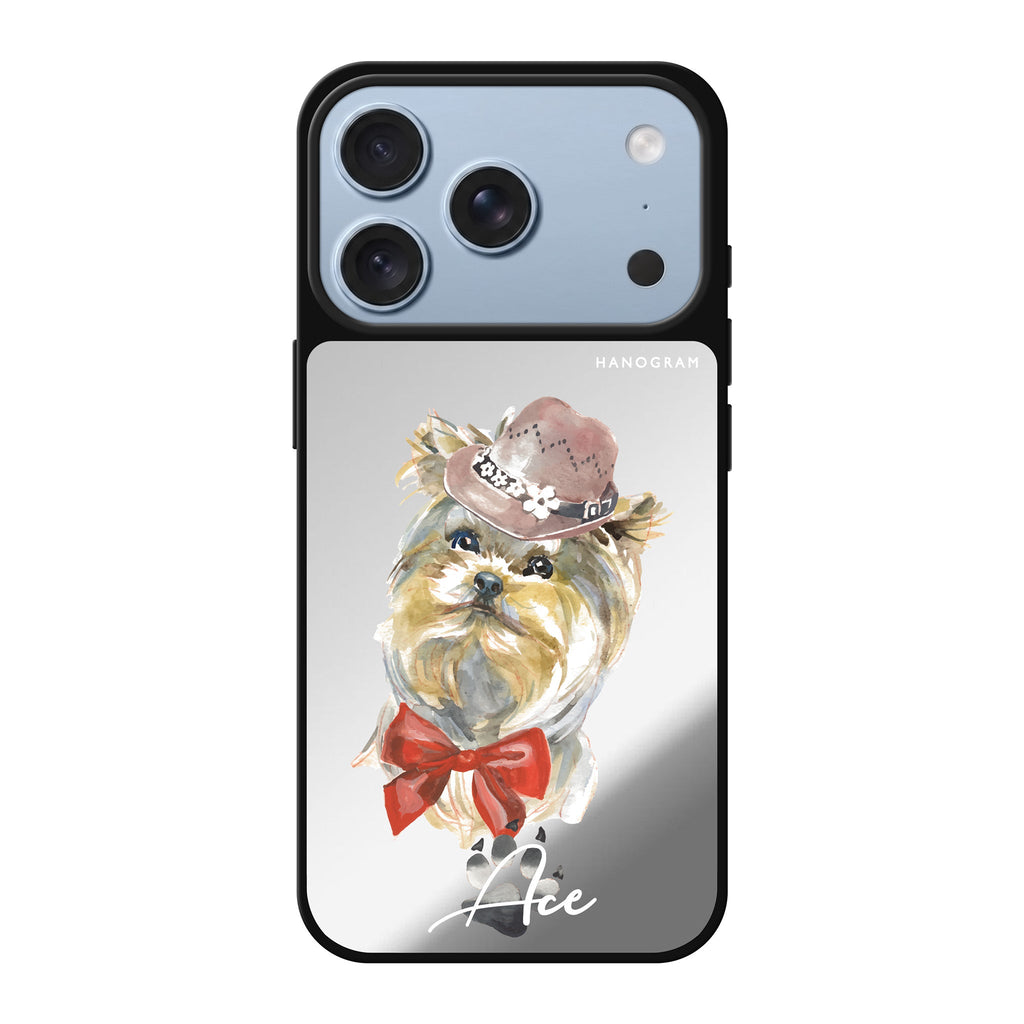 Yorkshire Terrier personalized name dog animal iPhone 18 Pro Max mirror case
