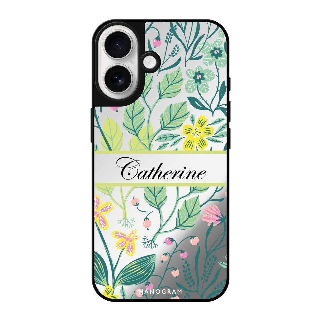 Reflective iPhone 16 Mirror Case –Fleur Fusion Design